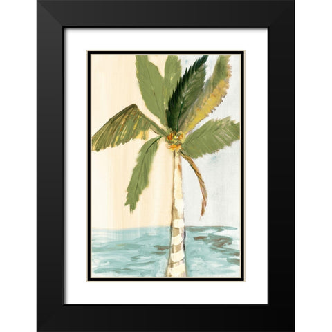 Oasis Palm II Black Modern Wood Framed Art Print with Double Matting by Maria, Robin