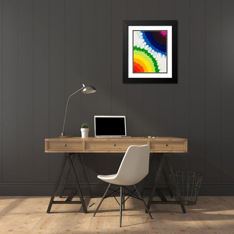 Rainbow Flip Black Modern Wood Framed Art Print with Double Matting by Grace, Ajoya