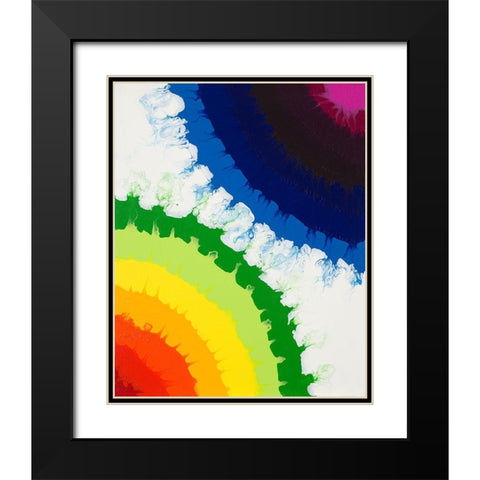 Rainbow Flip Black Modern Wood Framed Art Print with Double Matting by Grace, Ajoya