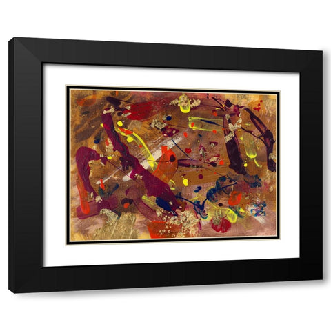 Vivid Samurai Black Modern Wood Framed Art Print with Double Matting by Grace, Ajoya