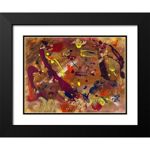 Vivid Samurai Black Modern Wood Framed Art Print with Double Matting by Grace, Ajoya