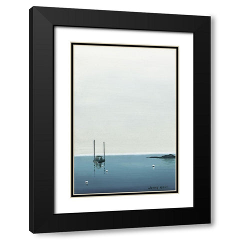 Calm Waters Black Modern Wood Framed Art Print with Double Matting by Eitel, Jen
