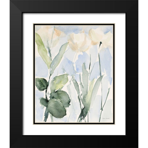 Dewey Wildflowers II Black Modern Wood Framed Art Print with Double Matting by Loreth, Lanie