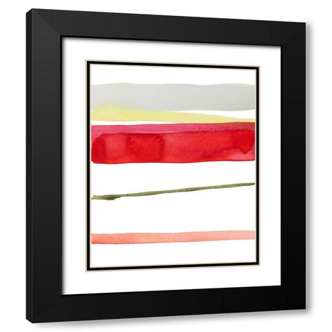 Along the Line I Black Modern Wood Framed Art Print with Double Matting by Loreth, Lanie