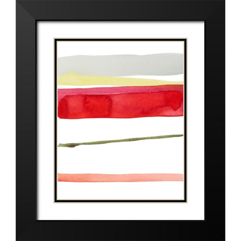 Along the Line I Black Modern Wood Framed Art Print with Double Matting by Loreth, Lanie