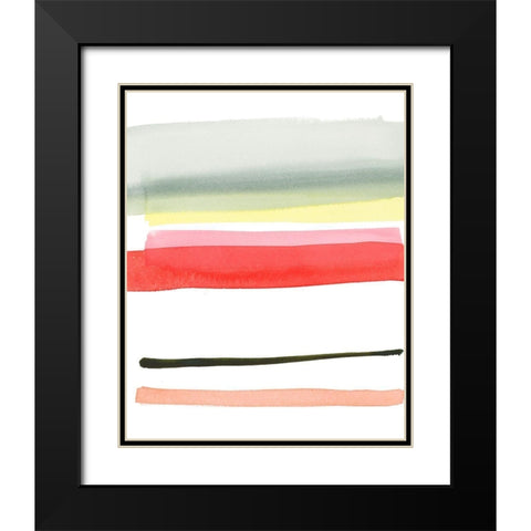Along The Line II Black Modern Wood Framed Art Print with Double Matting by Loreth, Lanie