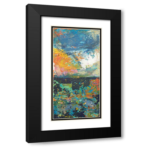 Sunset Panel I Black Modern Wood Framed Art Print with Double Matting by Athas, Vas