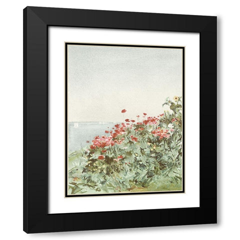 Garden by the Sea I Black Modern Wood Framed Art Print with Double Matting by Piddix