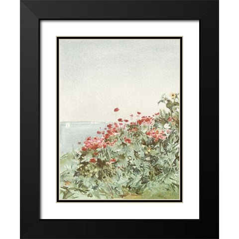 Garden by the Sea I Black Modern Wood Framed Art Print with Double Matting by Piddix