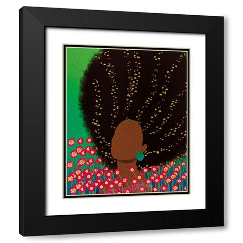 Dreamy Black Modern Wood Framed Art Print with Double Matting by Lorintheory