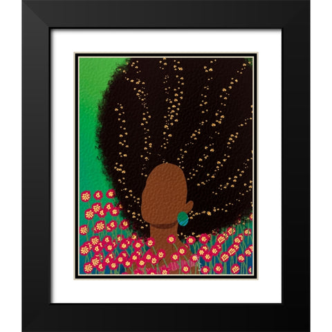 Dreamy Black Modern Wood Framed Art Print with Double Matting by Lorintheory