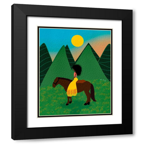 Wild and Free Black Modern Wood Framed Art Print with Double Matting by Lorintheory