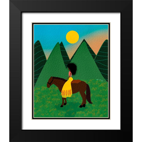 Wild and Free Black Modern Wood Framed Art Print with Double Matting by Lorintheory