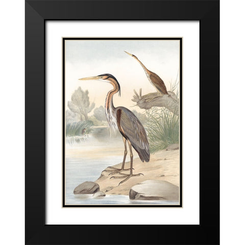 Along the Shores II Black Modern Wood Framed Art Print with Double Matting by Piddix