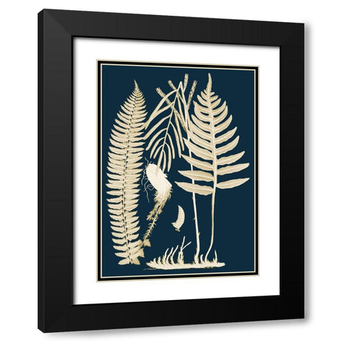 Ferns I Black Modern Wood Framed Art Print with Double Matting by Piddix