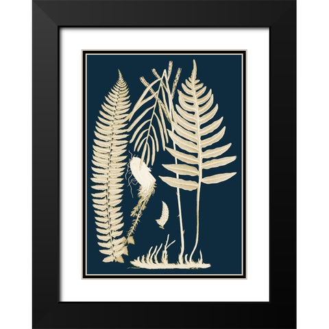Ferns I Black Modern Wood Framed Art Print with Double Matting by Piddix