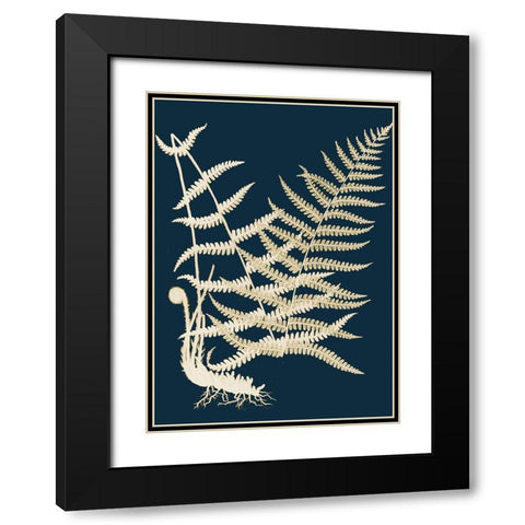 Ferns II Black Modern Wood Framed Art Print with Double Matting by Piddix