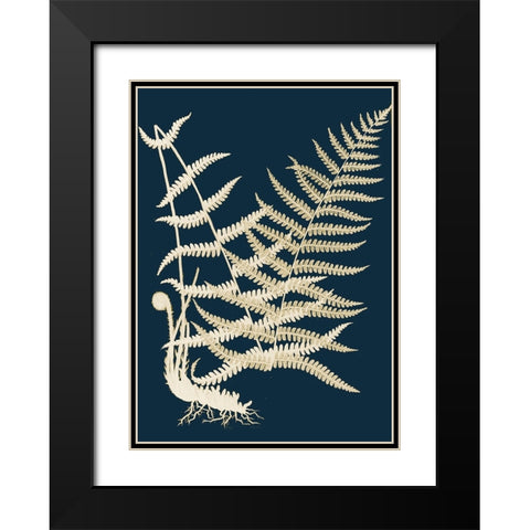 Ferns II Black Modern Wood Framed Art Print with Double Matting by Piddix
