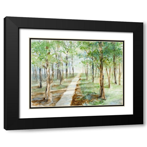 Morning Walk Black Modern Wood Framed Art Print with Double Matting by Loreth, Lanie
