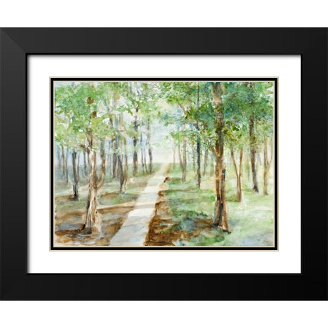 Morning Walk Black Modern Wood Framed Art Print with Double Matting by Loreth, Lanie