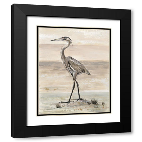 The New Egret Black Modern Wood Framed Art Print with Double Matting by Pinto, Patricia
