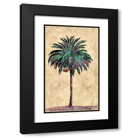 Coconut Tribal Palm I Black Modern Wood Framed Art Print with Double Matting by Pattinian, Merri