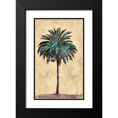 Coconut Tribal Palm I Black Modern Wood Framed Art Print with Double Matting by Pattinian, Merri