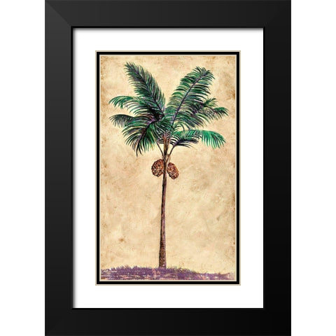 Coconut Tribal Palm II Black Modern Wood Framed Art Print with Double Matting by Pattinian, Merri