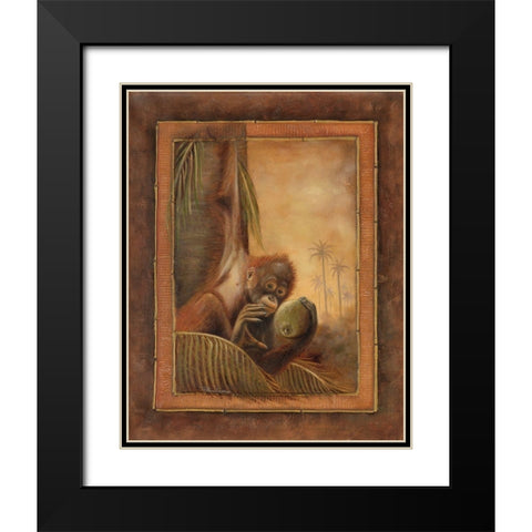 Orangutan I Black Modern Wood Framed Art Print with Double Matting by Pinto, Patricia