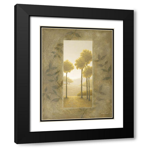 Golden Escape I Black Modern Wood Framed Art Print with Double Matting by Marcon, Michael
