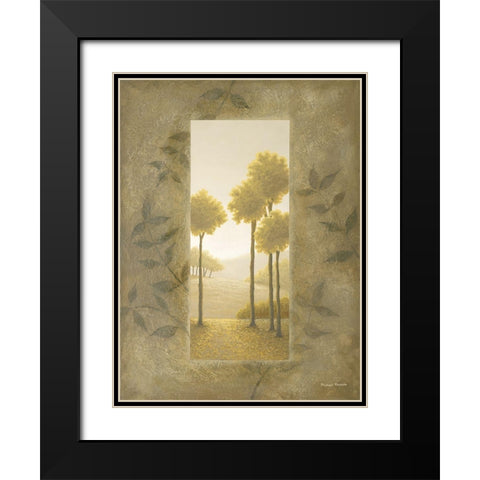 Golden Escape I Black Modern Wood Framed Art Print with Double Matting by Marcon, Michael