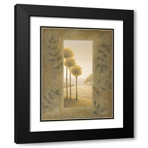 Golden Escape II Black Modern Wood Framed Art Print with Double Matting by Marcon, Michael