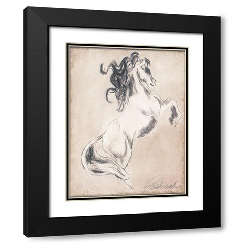 Majestic Horse I Black Modern Wood Framed Art Print with Double Matting by Pattinian, Merri