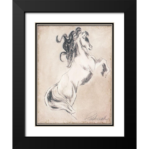 Majestic Horse I Black Modern Wood Framed Art Print with Double Matting by Pattinian, Merri