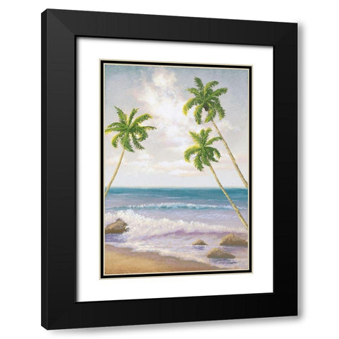 Atlantic Seaside II Black Modern Wood Framed Art Print with Double Matting by Marcon, Michael
