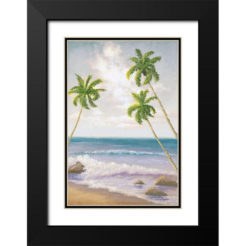Atlantic Seaside II Black Modern Wood Framed Art Print with Double Matting by Marcon, Michael