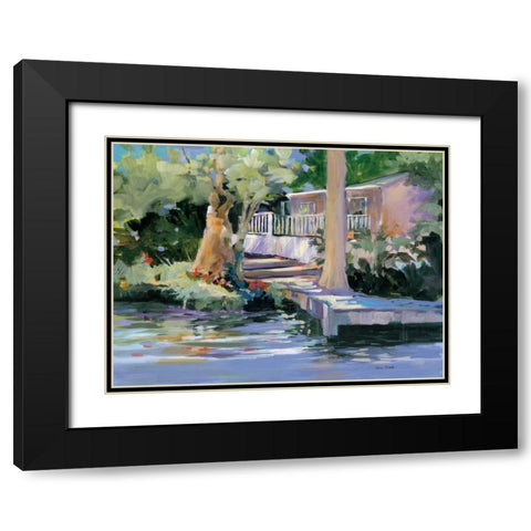 Mt. Dora Canal House Black Modern Wood Framed Art Print with Double Matting by Slivka, Jane