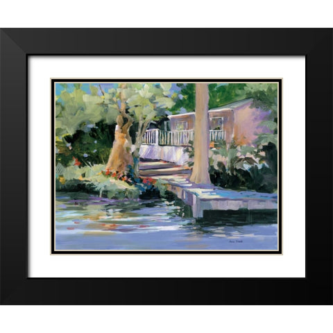 Mt. Dora Canal House Black Modern Wood Framed Art Print with Double Matting by Slivka, Jane