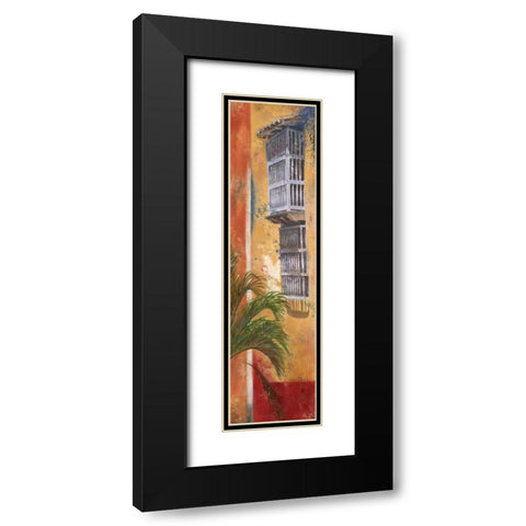 Balcones De Cartagena I Black Modern Wood Framed Art Print with Double Matting by Pinto, Patricia