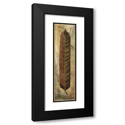 La Pluma I Black Modern Wood Framed Art Print with Double Matting by Pinto, Patricia