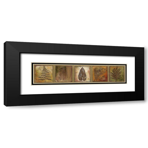 Leaf Panel I Black Modern Wood Framed Art Print with Double Matting by Pinto, Patricia