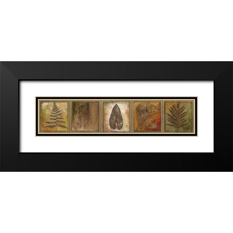 Leaf Panel I Black Modern Wood Framed Art Print with Double Matting by Pinto, Patricia