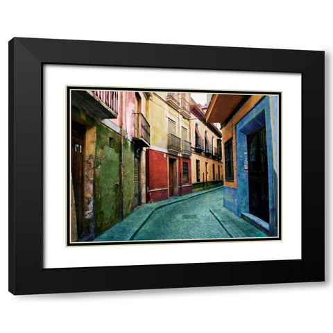Old Granada Black Modern Wood Framed Art Print with Double Matting by Mabat, Ynon
