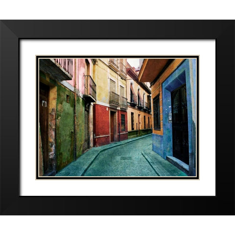 Old Granada Black Modern Wood Framed Art Print with Double Matting by Mabat, Ynon