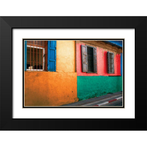 Tel Aviv II Black Modern Wood Framed Art Print with Double Matting by Mabat, Ynon