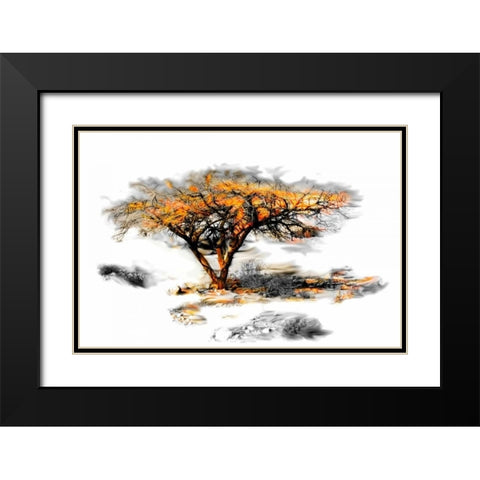 Trees Alive II Black Modern Wood Framed Art Print with Double Matting by Mabat, Ynon