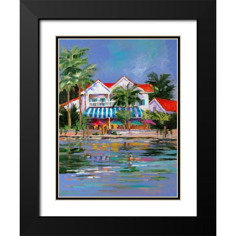 Beach Resort I Black Modern Wood Framed Art Print with Double Matting by Slivka, Jane
