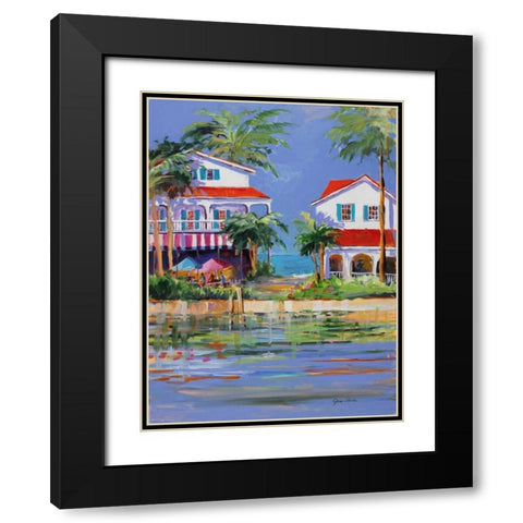 Beach Resort II Black Modern Wood Framed Art Print with Double Matting by Slivka, Jane