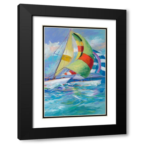 Full Sail I Black Modern Wood Framed Art Print with Double Matting by Slivka, Jane