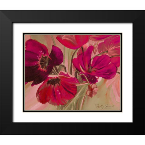 Violet Primavera II Black Modern Wood Framed Art Print with Double Matting by Arenas, Nelly